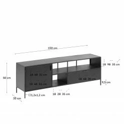 Red Living Meuble TV Exford - Métal - Noir 17 Red Living Meuble TV Exford - Métal - Noir -loftscape Boutique 1000215300 200612 09122700036 SKETCH DETAILS P000000001000215300 sketch
