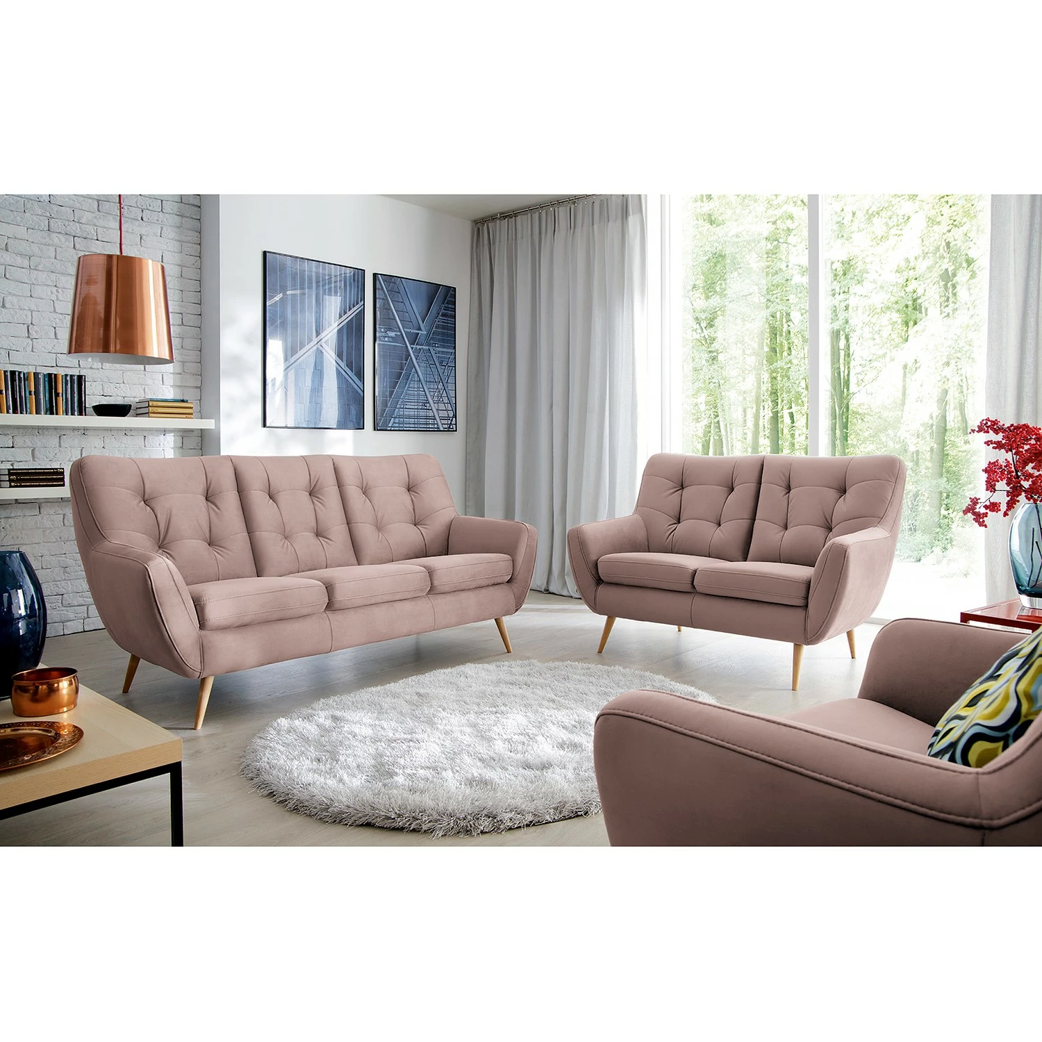 Fredriks Fauteuil Sawston I - Velours - Mauve 4 Fredriks Fauteuil Sawston I - Velours - Mauve – Image 2