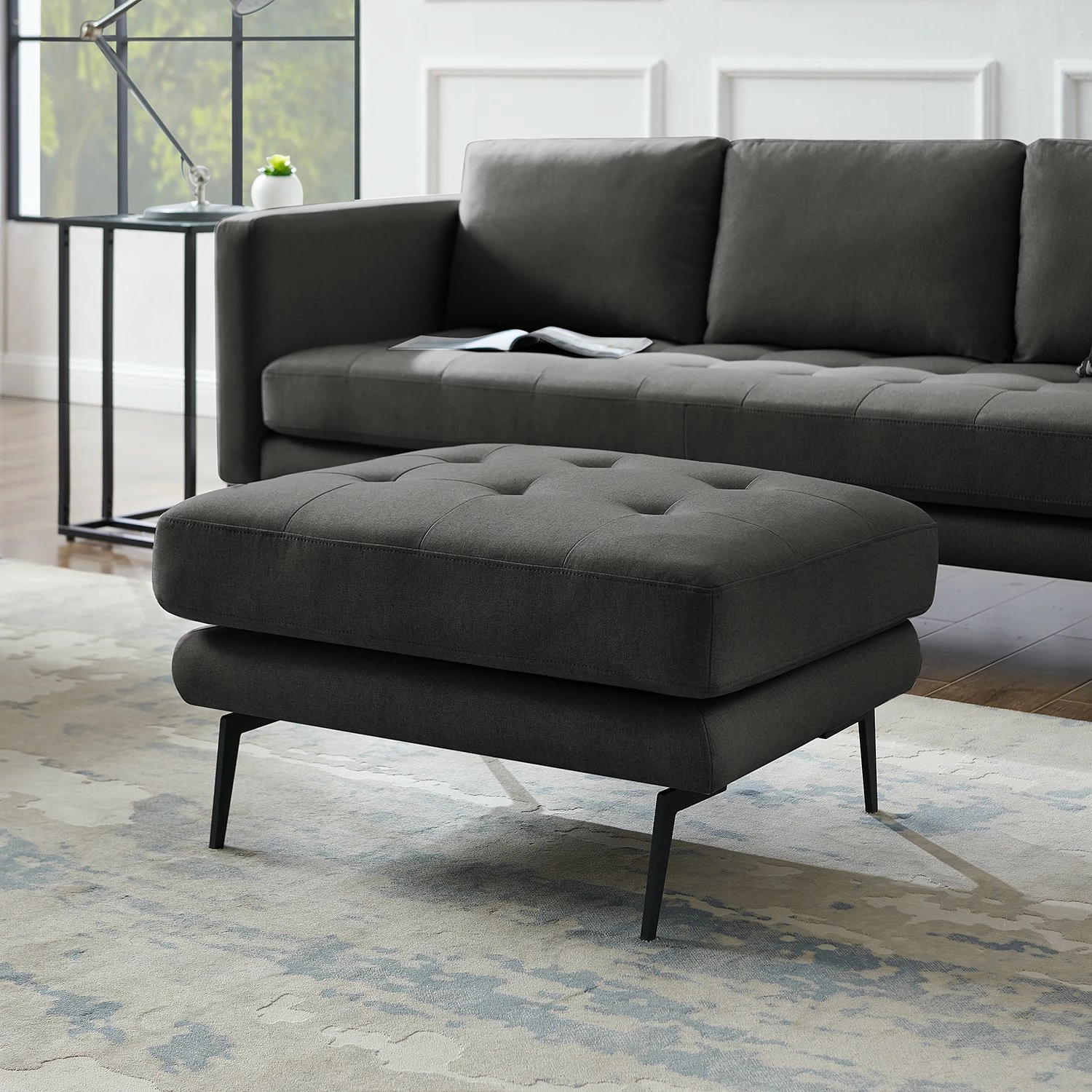 Mørteens Repose-pieds Hamina I - Flannel - Gris foncé 4 Mørteens Repose-pieds Hamina I - Flannel - Gris foncé – Image 2