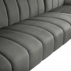 Mørteens Canapé d’angle Jamsa - Velours - Gris - Méridienne longue à gauche (vue de face) -loftscape Boutique 1000216281 210107 16323400784 DETAILS P000000001000216281