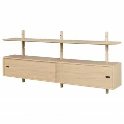 Studio Copenhagen Étagère murale Lautaro III - Partiellement en chêne massif - Chêne clair