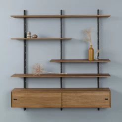 Studio Copenhagen Étagère murale Lautaro X - Partiellement en chêne massif - Chêne Noir / Noyer 8 Studio Copenhagen Étagère murale Lautaro X - Partiellement en chêne massif - Chêne Noir / Noyer -loftscape Boutique 1000216666 200820 06182200235 MOOD DETAILS P000000001000216666 mood