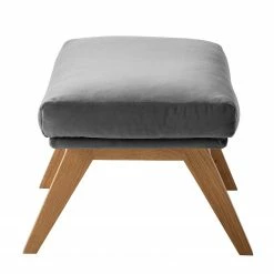 Studio Copenhagen Repose-pieds Marols - Velours Shyla: Gris - Chêne clair -loftscape Boutique 1000217126 201117 16580900010 DETAILS P000000001000217126