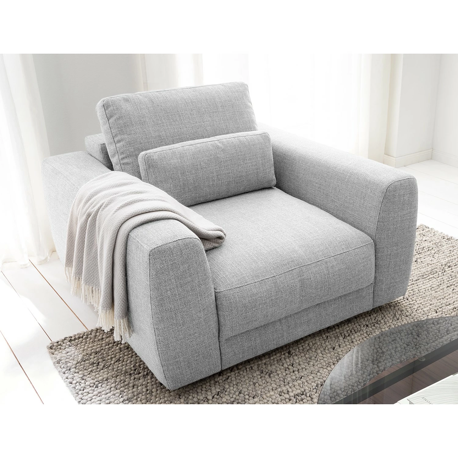 Studio Copenhagen Fauteuil Willows - Tissu Amila: Gris clair 9 Studio Copenhagen Fauteuil Willows - Tissu Amila: Gris clair – Image 7