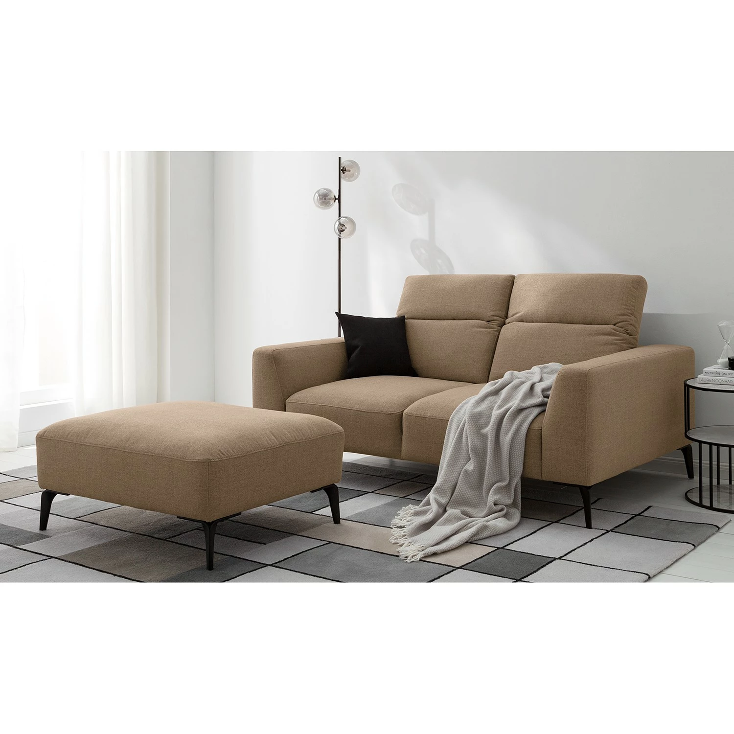 Studio Copenhagen Canapé Berrie (2 places) - Tissu Milan : Gris-Marron 4 Studio Copenhagen Canapé Berrie (2 places) - Tissu Milan : Gris-Marron – Image 2