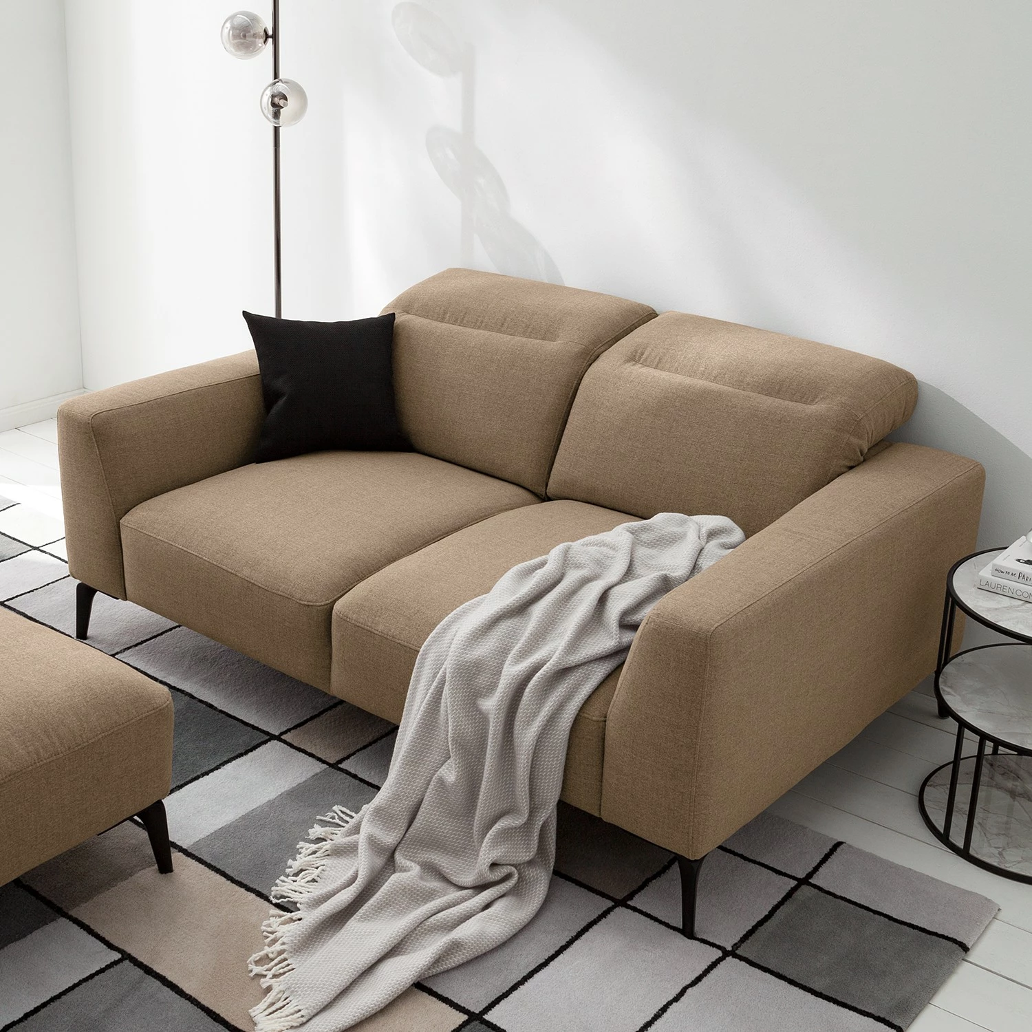 Studio Copenhagen Canapé Berrie (2 places) - Tissu Milan : Gris-Marron 5 Studio Copenhagen Canapé Berrie (2 places) - Tissu Milan : Gris-Marron – Image 3