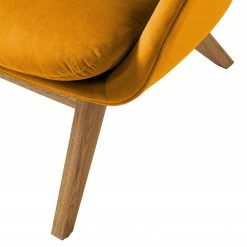 Studio Copenhagen Fauteuil Marols - Velours Shyla: Orange jaune - Chêne clair -loftscape Boutique 1000217270 201117 15584000152 DETAILS P000000001000217270