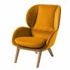 Studio Copenhagen Fauteuil Marols - Velours Shyla: Orange jaune - Chêne clair -loftscape Boutique 1000217270 201118 09365100009 IMAGE P000000001000217270