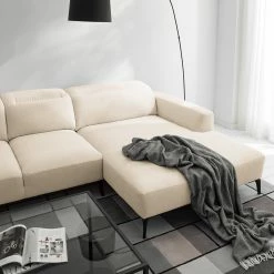 Studio Copenhagen Canapé d’angle Berrie I - Tissu Saia: Beige - Largeur : 266 cm - Méridienne courte à droite (vue de face) 37 Studio Copenhagen Canapé d’angle Berrie I - Tissu Saia: Beige - Largeur : 266 cm - Méridienne courte à droite (vue de face) -loftscape Boutique 1000217440 210222 09071800158 DETAILS P000000001000217440