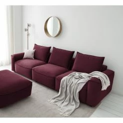 Studio Copenhagen Grand canapé Buckley I - Velours Shyla: Aubergine -loftscape Boutique 1000217675 210120 11203100065 DETAILS P000000001000217675