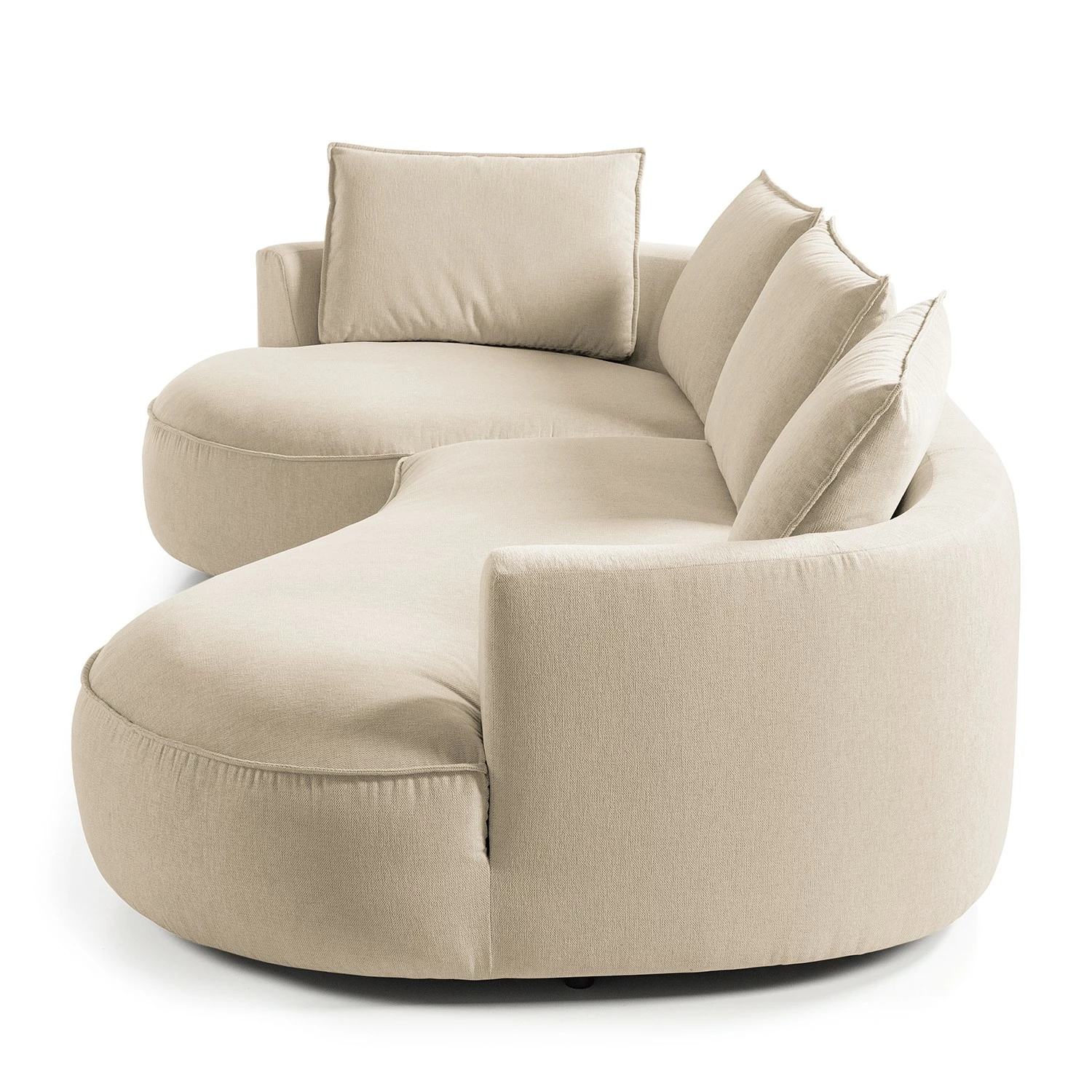 Studio Copenhagen Grand canapé Buckley II - Tissu Saia: Beige - Alignement à gauche 5 Studio Copenhagen Grand canapé Buckley II - Tissu Saia: Beige - Alignement à gauche – Image 3