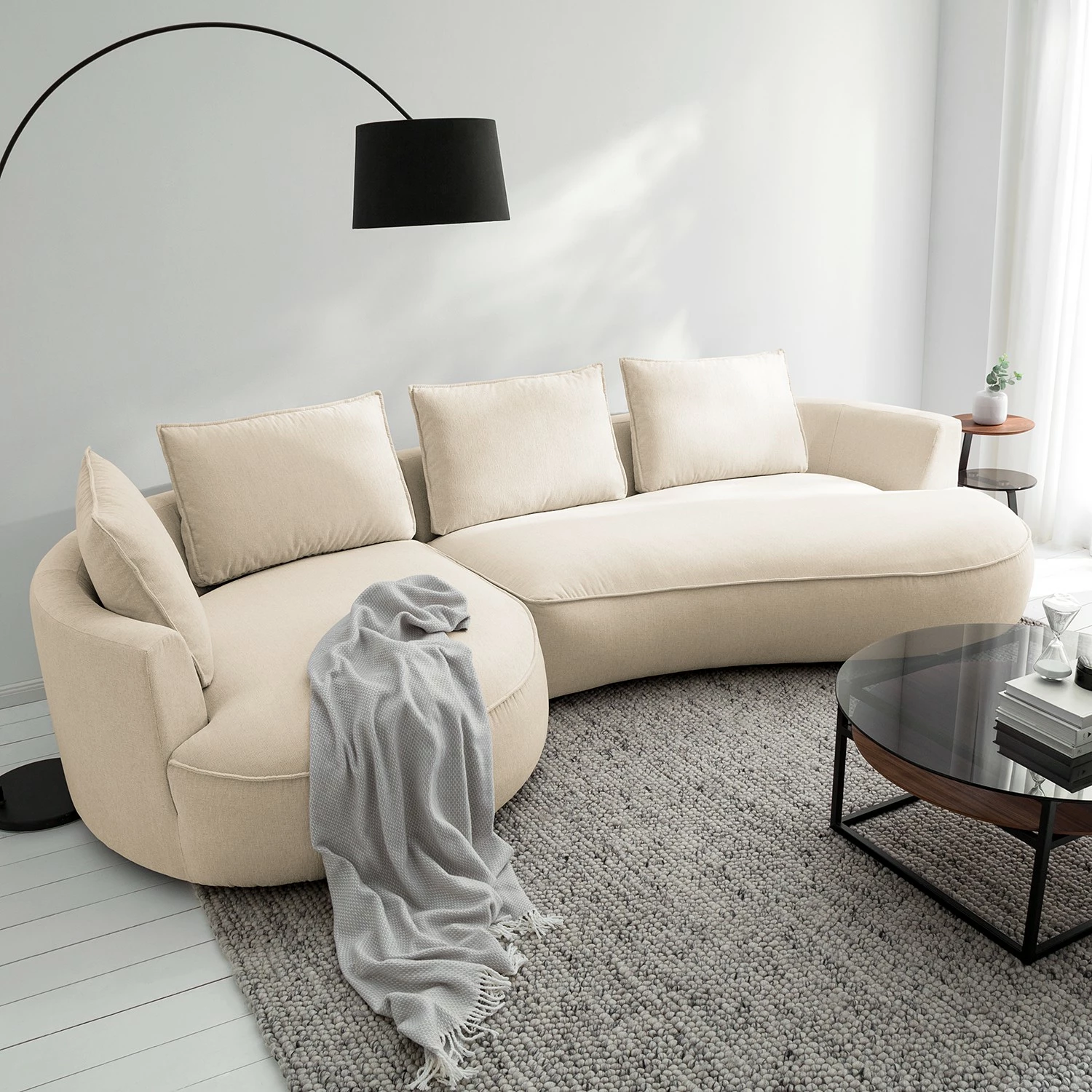 Studio Copenhagen Grand canapé Buckley II - Tissu Saia: Beige - Alignement à gauche 20 Studio Copenhagen Grand canapé Buckley II - Tissu Saia: Beige - Alignement à gauche – Image 18