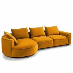 Studio Copenhagen Canapé d’angle Buckley I - Velours Shyla: Orange jaune - Méridienne courte à gauche (vue de face) -loftscape Boutique 1000217929 201119 12203400354 DETAILS P000000001000217929