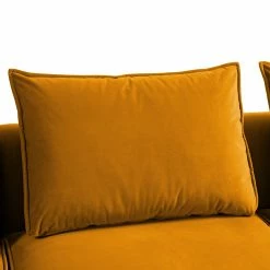 Studio Copenhagen Canapé d’angle Buckley I - Velours Shyla: Orange jaune - Méridienne courte à gauche (vue de face) -loftscape Boutique 1000217929 201119 12203400356 DETAILS P000000001000217929