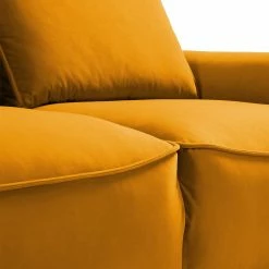 Studio Copenhagen Canapé d’angle Buckley I - Velours Shyla: Orange jaune - Méridienne courte à gauche (vue de face) -loftscape Boutique 1000217929 201119 12203400357 DETAILS P000000001000217929
