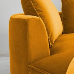 Studio Copenhagen Canapé d’angle Buckley I - Velours Shyla: Orange jaune - Méridienne courte à gauche (vue de face) -loftscape Boutique 1000217929 210127 14545100180 DETAILS P000000001000217929