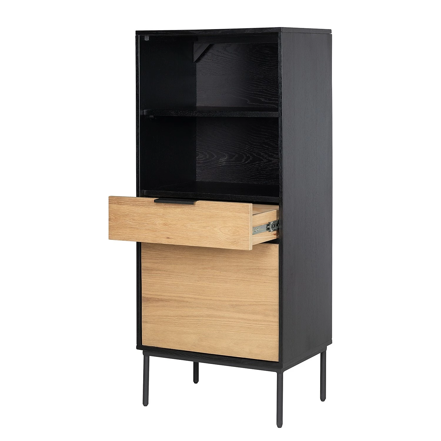 Studio Copenhagen Étagère Xavi - Placage en bois véritable / Métal - Chêne / Chêne noir 6 Studio Copenhagen Étagère Xavi - Placage en bois véritable / Métal - Chêne / Chêne noir – Image 4