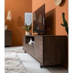 Studio Copenhagen Meuble TV Kirley - Acacia massif - Acacia foncé -loftscape Boutique 1000218058 210420 14133100002 MOOD DETAILS P000000001000218058 mood