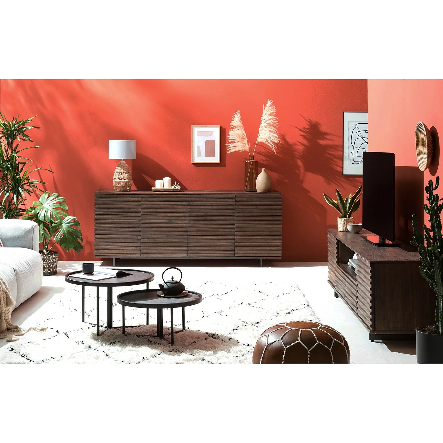 Studio Copenhagen Buffet Kirley II - Acacia massif - Acacia foncé 4 Studio Copenhagen Buffet Kirley II - Acacia massif - Acacia foncé – Image 2