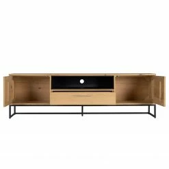 Studio Copenhagen Meuble TV Flox I - Placage en bois véritable / Métal -Chêne / Noir 20 Studio Copenhagen Meuble TV Flox I - Placage en bois véritable / Métal -Chêne / Noir -loftscape Boutique 1000218126 210720 12071000012 DETAILS P000000001000218126