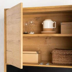 Studio Copenhagen Buffet haut Flox - Placage en bois véritable / Métal -Chêne / Noir -loftscape Boutique 1000218128 211020 14273900050 DETAILS P000000001000218128