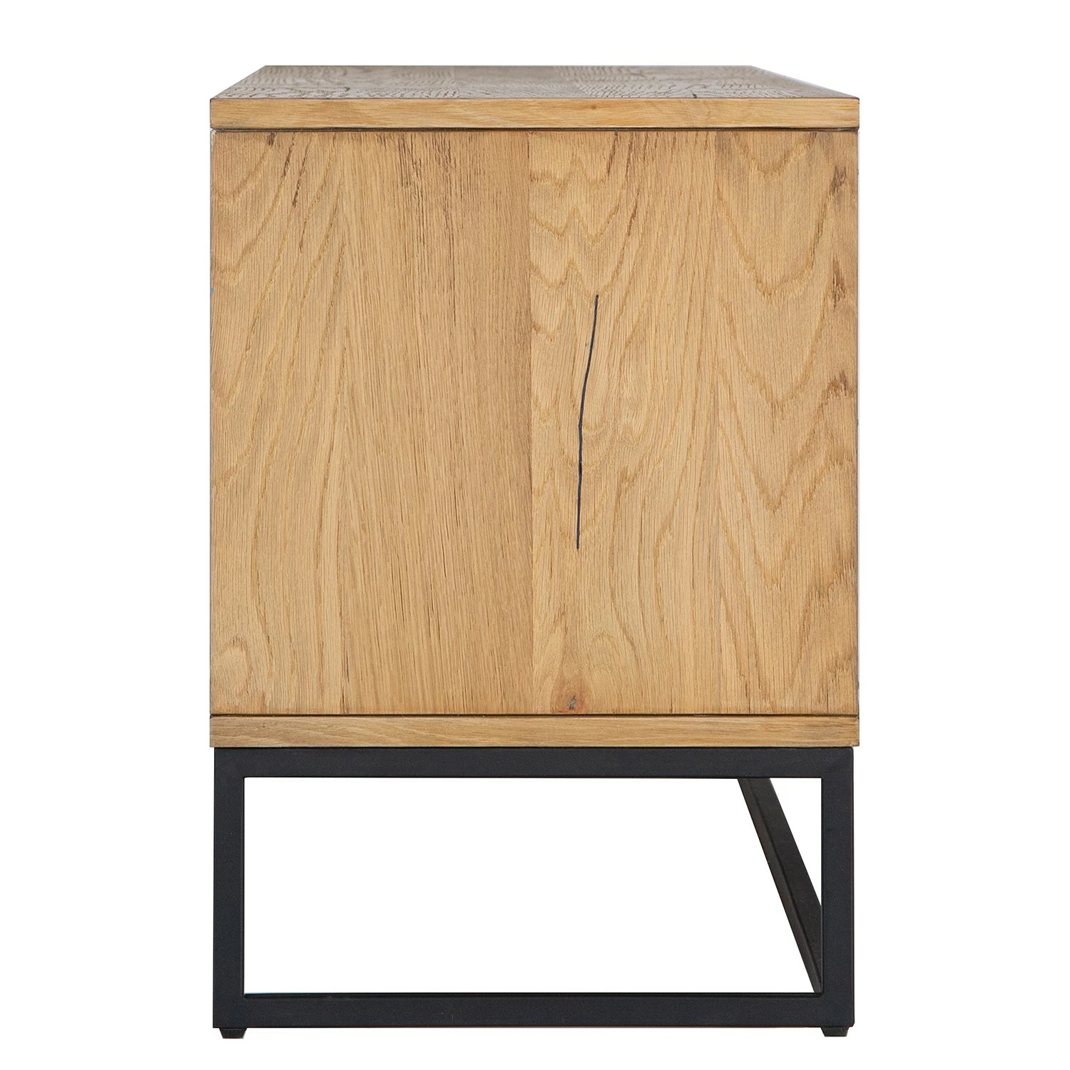 Studio Copenhagen Meuble TV Flox II - Placage en bois véritable / Métal -Chêne / Noir 7 Studio Copenhagen Meuble TV Flox II - Placage en bois véritable / Métal -Chêne / Noir – Image 5