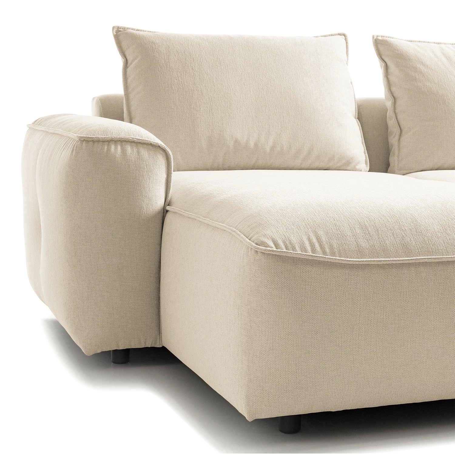 Studio Copenhagen Canapé d’angle Buckley II - Tissu Saia: Beige - Méridienne courte à gauche (vue de face) 18 Studio Copenhagen Canapé d’angle Buckley II - Tissu Saia: Beige - Méridienne courte à gauche (vue de face) – Image 16