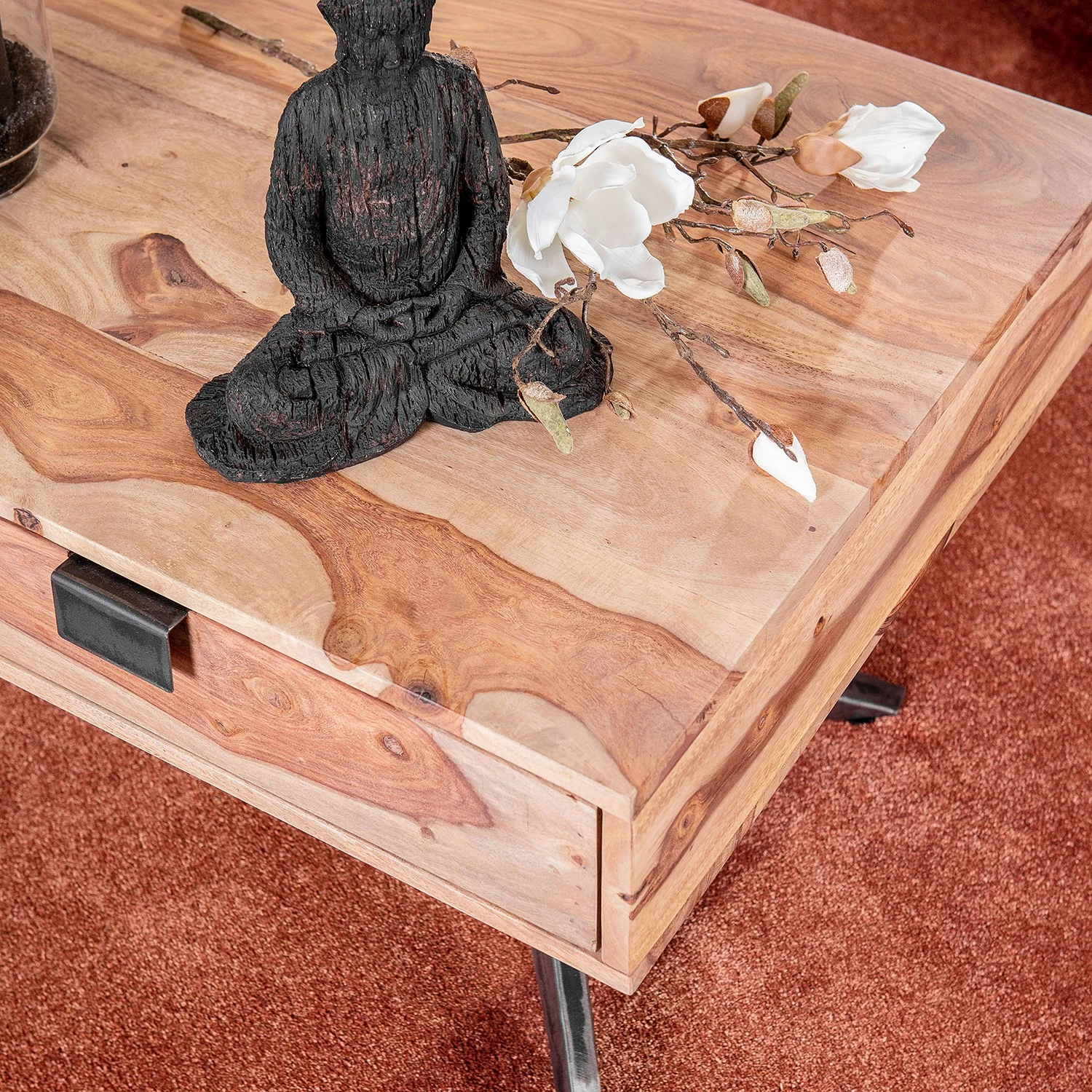 Naturoo Table basse Nigg - Sheesham massif / Métal - Sheesham / Noir 6 Naturoo Table basse Nigg - Sheesham massif / Métal - Sheesham / Noir – Image 4