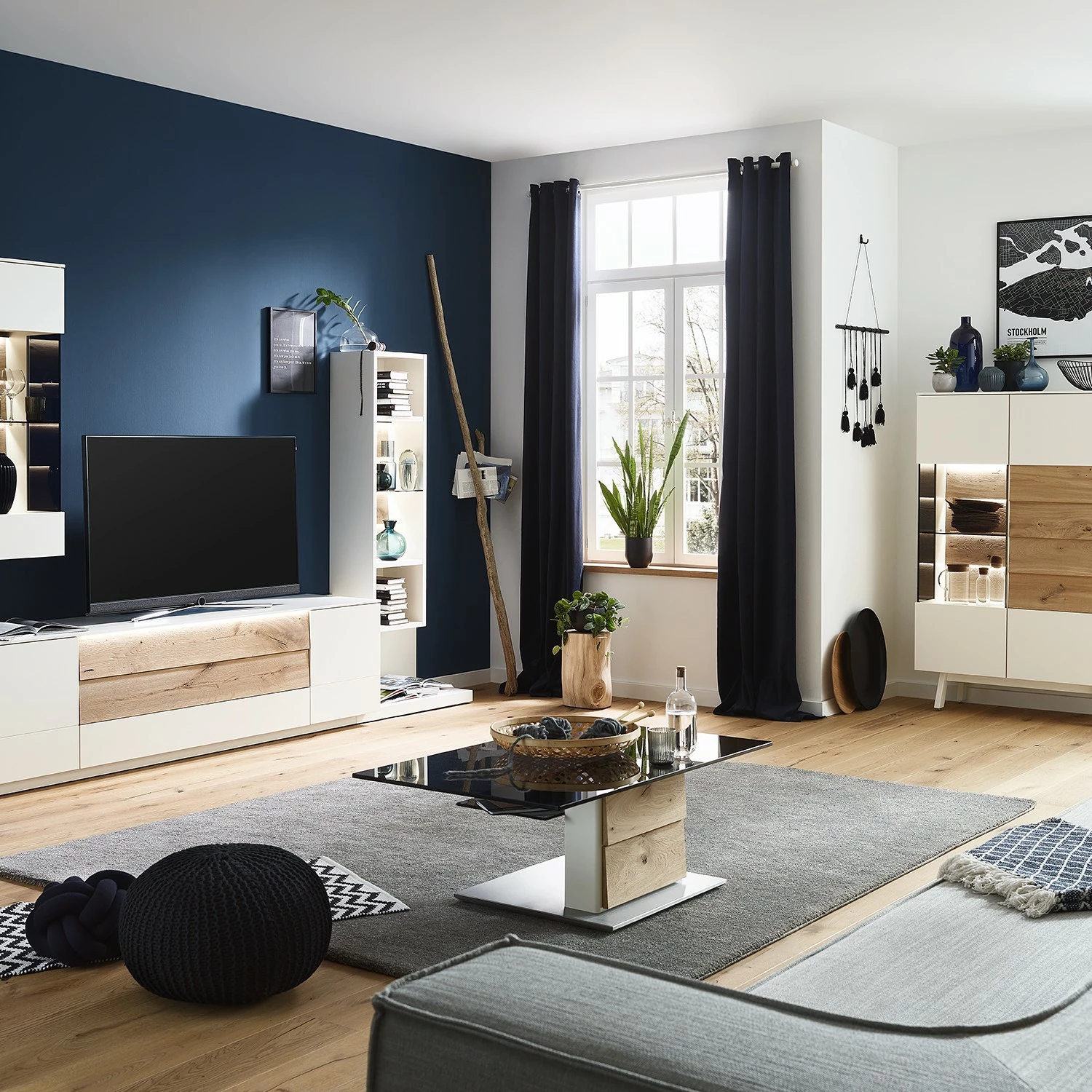 GWINNER Table basse Misano - Blanc / Chêne sauvage 5 GWINNER Table basse Misano - Blanc / Chêne sauvage – Image 3