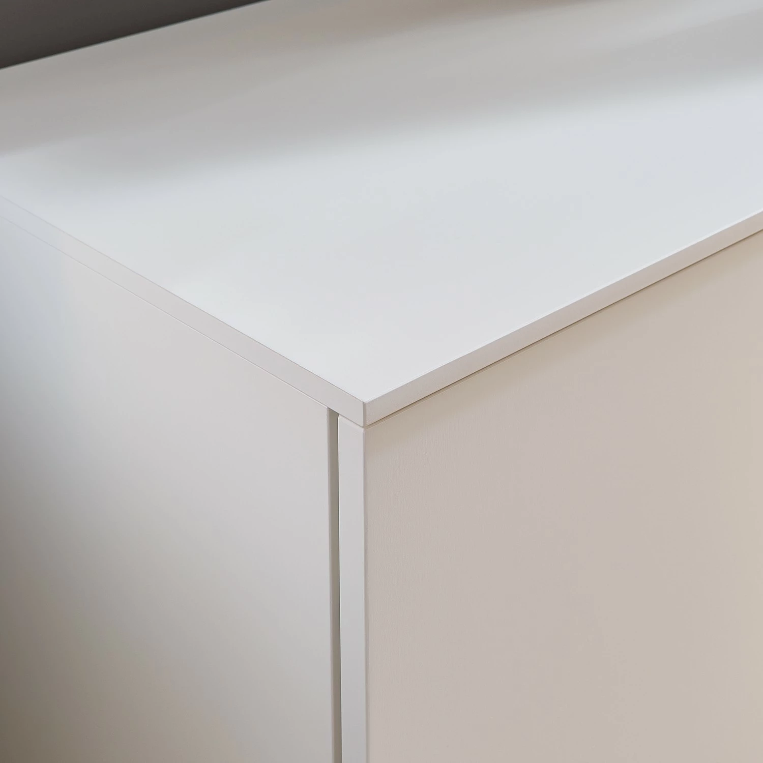 GWINNER Ensemble meubles TV Misano III (2 élém.) - Placage en bois véritable / Verre - Planches de chêne / Gris - Blanc / Chêne sauvage - Sans éclairage 8 GWINNER Ensemble meubles TV Misano III (2 élém.) - Placage en bois véritable / Verre - Planches de chêne / Gris - Blanc / Chêne sauvage - Sans éclairage – Image 6