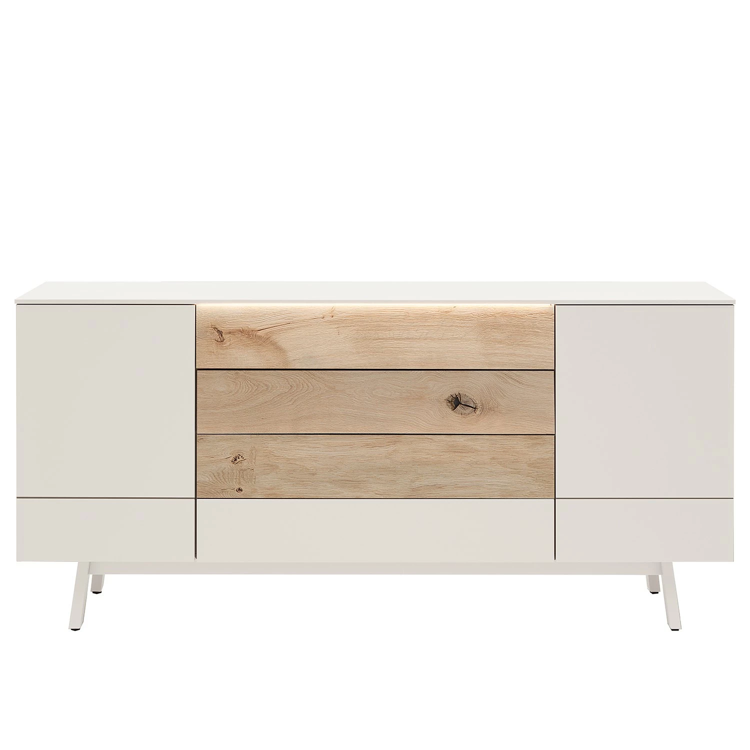 GWINNER Buffet Misano - Blanc / Chêne sauvage - Avec éclairage 3 GWINNER Buffet Misano - Blanc / Chêne sauvage - Avec éclairage