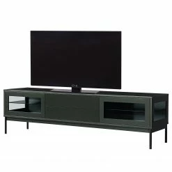 Studio Copenhagen Meuble TV Exhall - Verre - Gris-vert