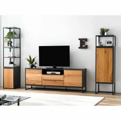 Red Living Étagère Barview - Placage en chêne - Chêne / Anthracite -loftscape Boutique 1000218360 210413 12575800008 MOOD DETAILS P000000001000218360 mood