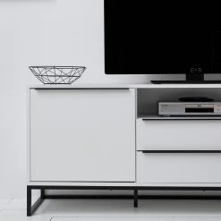 Fredriks Meuble TV White Hall I - Blanc mat / Noir -loftscape Boutique 1000218366 210316 08055300003 DETAILS P000000001000218366