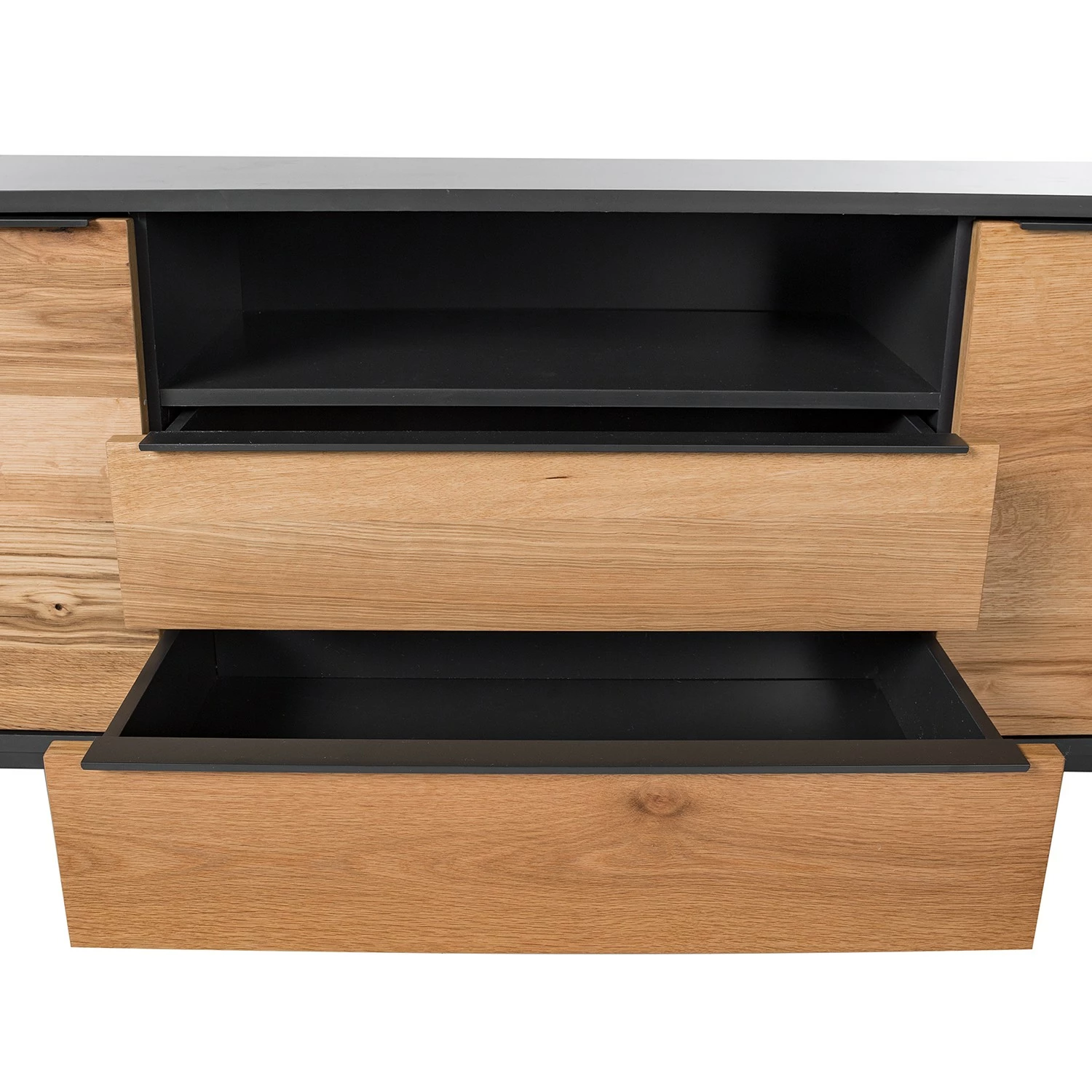 Red Living Buffet Barview II - Placage en chêne - Chêne / Anthracite 14 Red Living Buffet Barview II - Placage en chêne - Chêne / Anthracite – Image 12