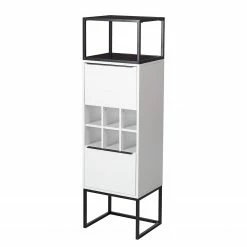 Fredriks Armoire White Hall II - Blanc mat / Noir