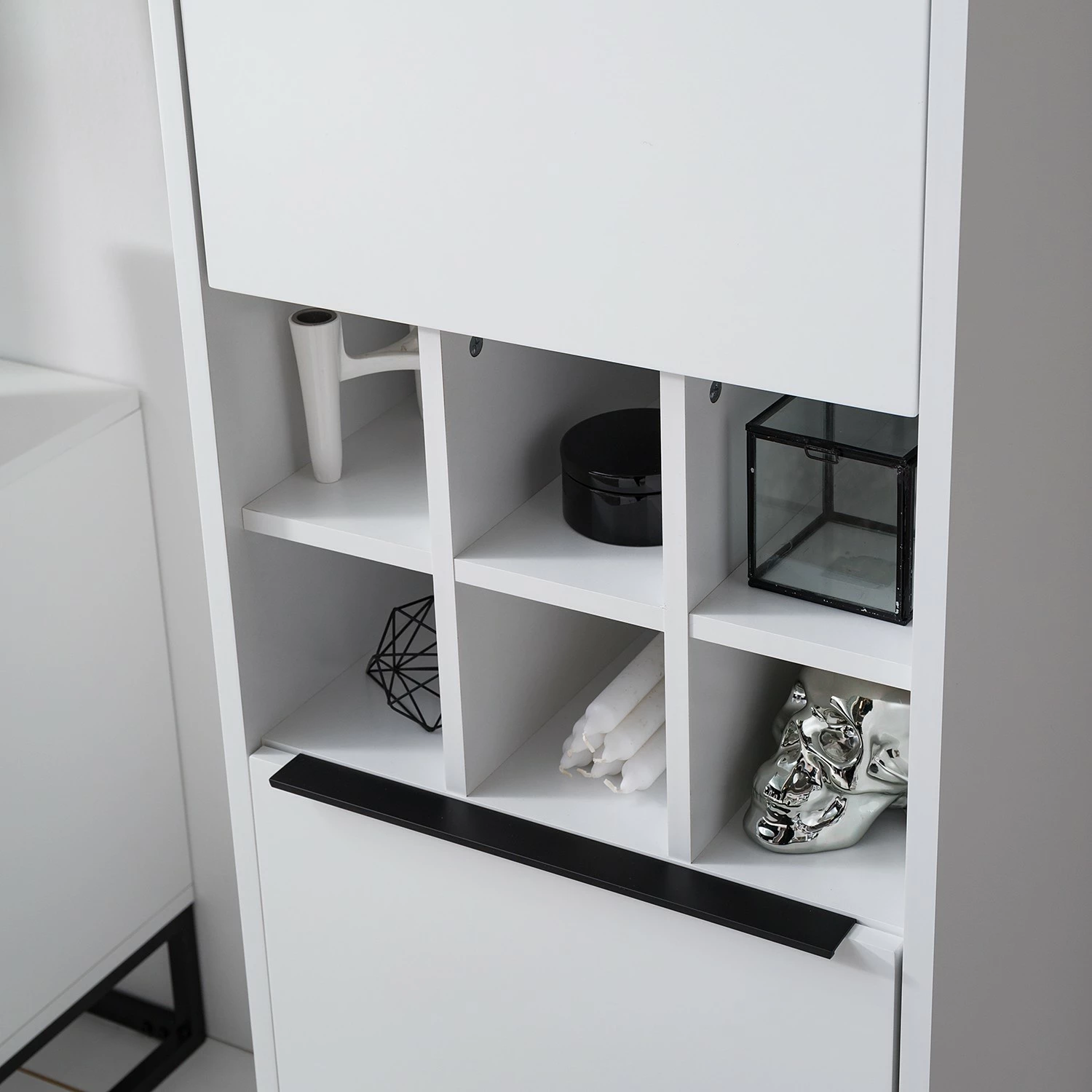 Fredriks Armoire White Hall II - Blanc mat / Noir 13 Fredriks Armoire White Hall II - Blanc mat / Noir – Image 12