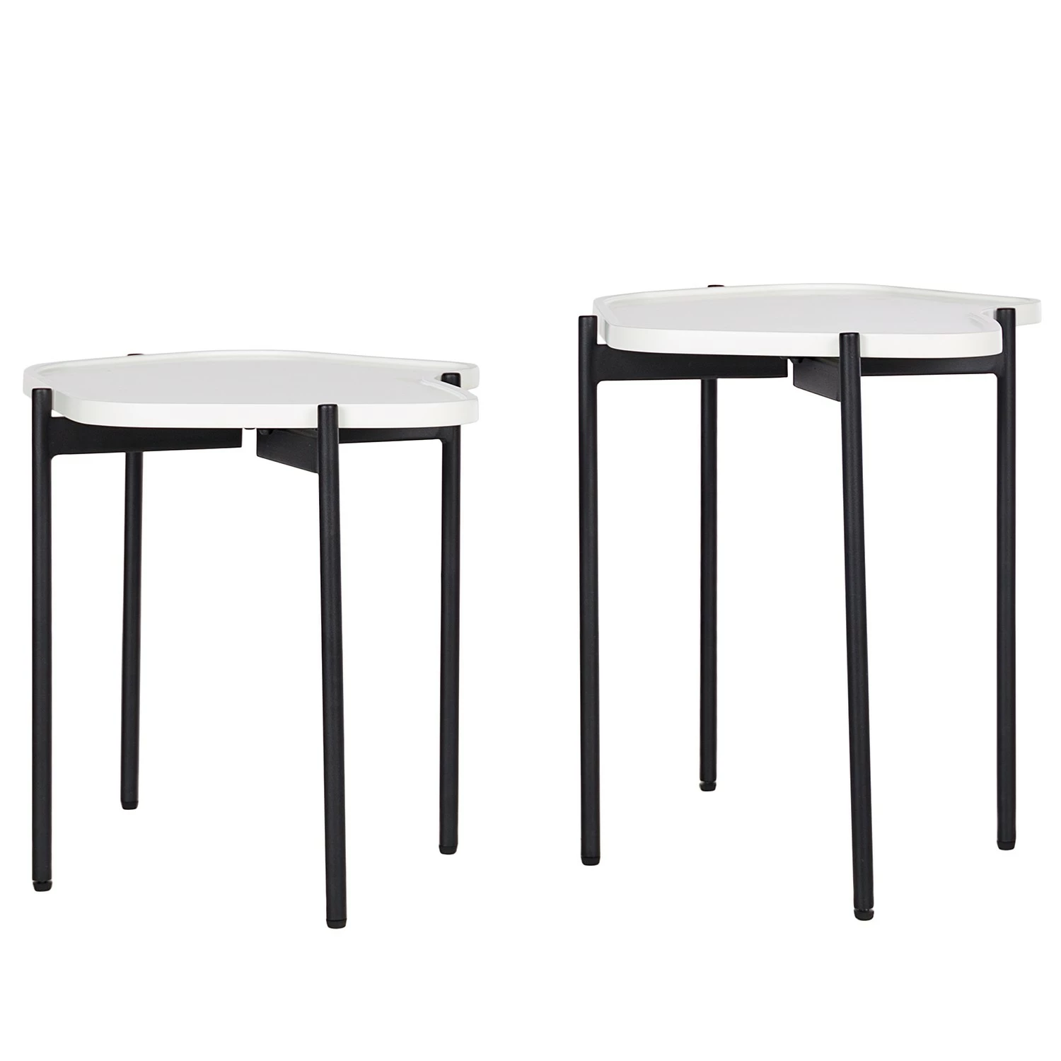 Red Living Bouts de canapé Morand (lot de 2) - Blanc 6 Red Living Bouts de canapé Morand (lot de 2) - Blanc – Image 4