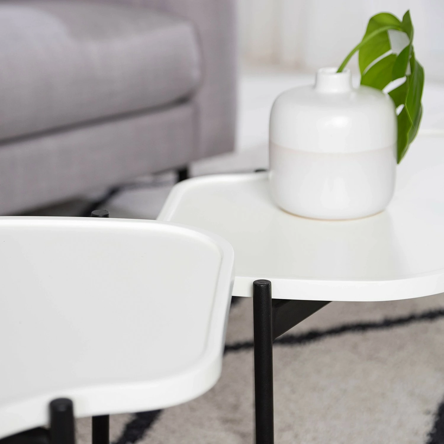 Red Living Bouts de canapé Morand (lot de 2) - Blanc 10 Red Living Bouts de canapé Morand (lot de 2) - Blanc – Image 8