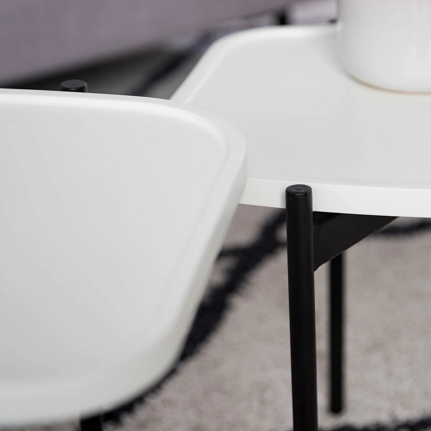 Red Living Bouts de canapé Morand (lot de 2) - Blanc 11 Red Living Bouts de canapé Morand (lot de 2) - Blanc – Image 9