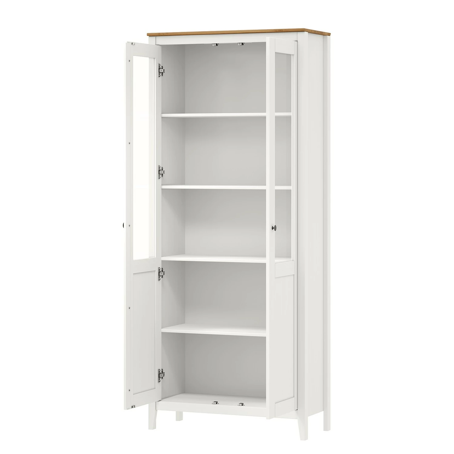 Maison Belfort Vitrine Rivery I - Pin massif - Blanc 4 Maison Belfort Vitrine Rivery I - Pin massif - Blanc – Image 2