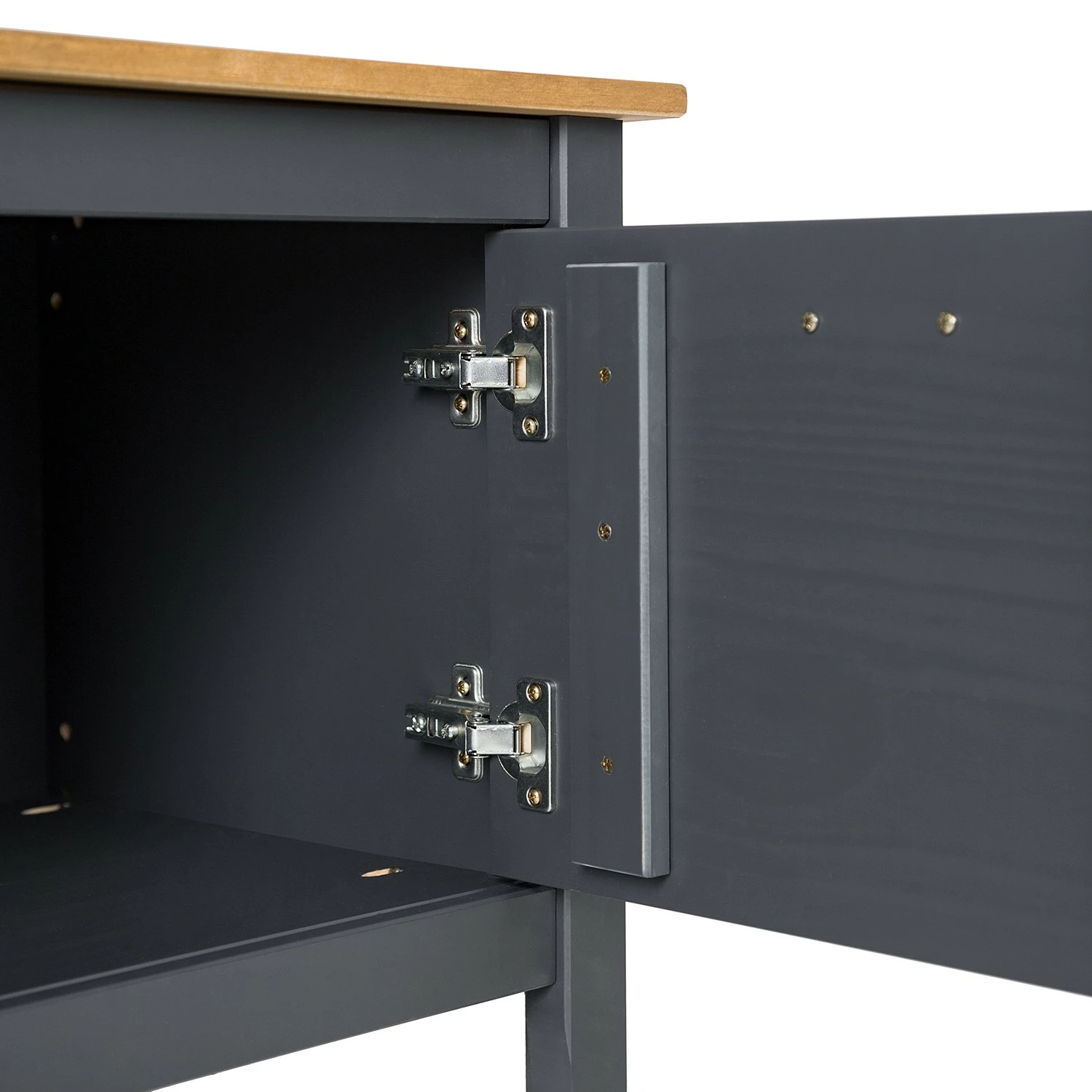 Maison Belfort Meuble TV Rivery II - Pin massif - Anthracite 11 Maison Belfort Meuble TV Rivery II - Pin massif - Anthracite – Image 9