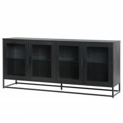 Ars manufacti Buffet Kayys - Verre / Métal - Noir
