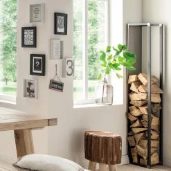 Red Living Rangement pour bois de chauffage Huntley - Métal - Noir vintage -loftscape Boutique 1000219504 200724 06293600054 MOOD DETAILS P000000001000219504 mood