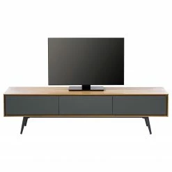 Studio Copenhagen Meuble TV Danica - Placage en bois véritable - Gris foncé mat / Frêne -loftscape Boutique 1000220429 210903 11024700083 DETAILS P000000001000220429