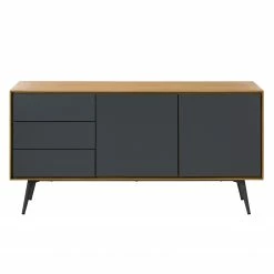 Studio Copenhagen Buffet Danica - Placage en bois véritable - Gris foncé mat / Frêne -loftscape Boutique 1000220479 201113 13034600048 DETAILS P000000001000220479