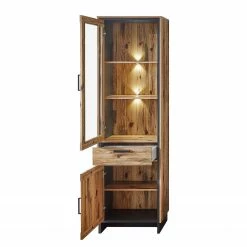 Ridgevalley Vitrine Priay II - Avec éclairage - Imitation mélèze / Graphite -loftscape Boutique 1000220683 200819 06364400101 DETAILS P000000001000220683