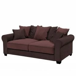 Fredriks Canapé Marcola (2 places) - Tissu, microfibre - Microfibre Salvo: Aubergine