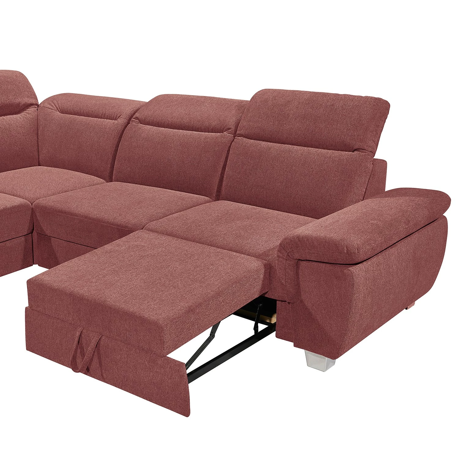 Fredriks Canapé d’angle Mayhill - Tissu - Tissu Roge: Rose vieilli - Fonction lit à gauche (vue de face) 15 Fredriks Canapé d’angle Mayhill - Tissu - Tissu Roge: Rose vieilli - Fonction lit à gauche (vue de face) – Image 13