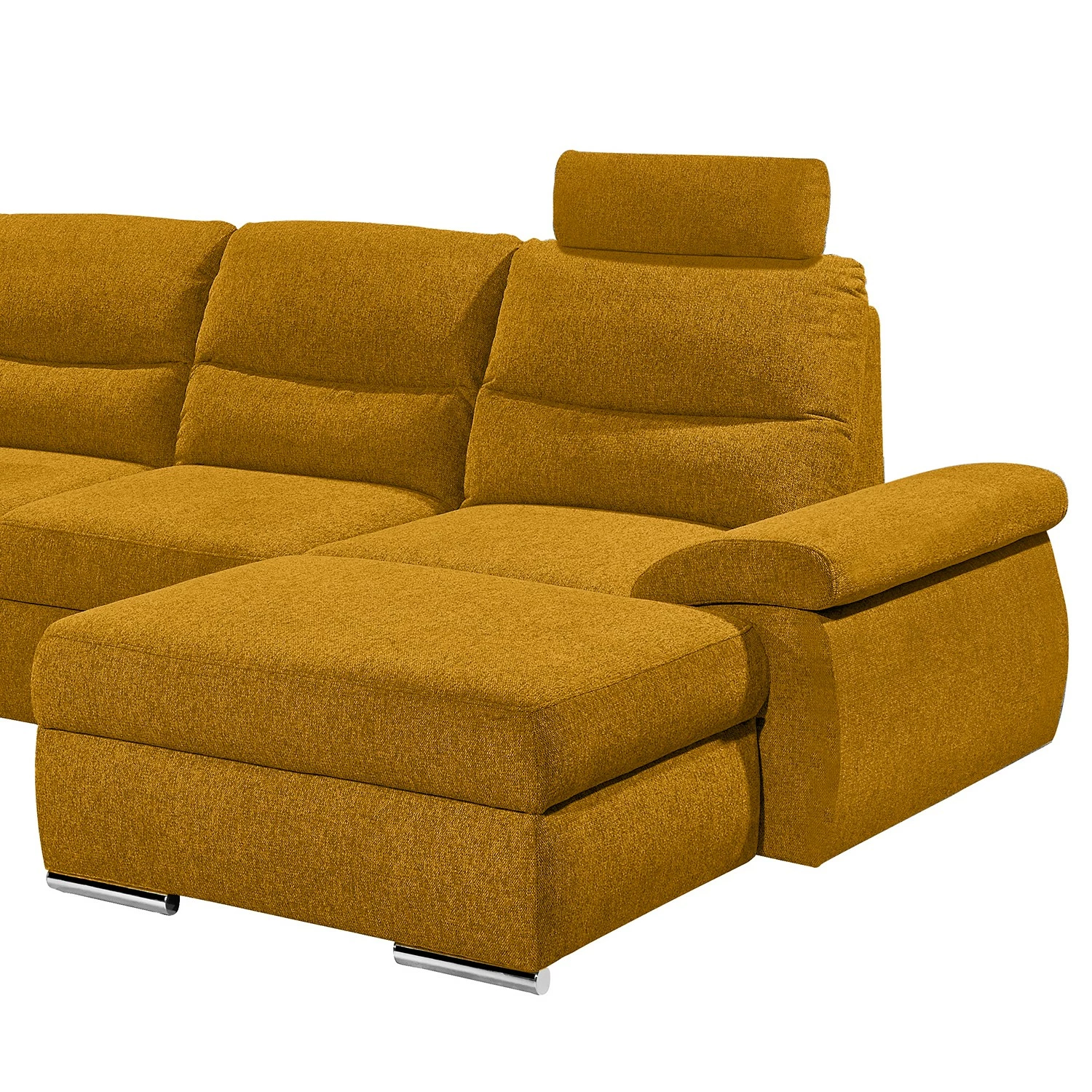 Fredriks Canapé panoramique Caldwell - Tissu - Tissu Roge: Safran - Méridienne longue à gauche (vue de face) 10 Fredriks Canapé panoramique Caldwell - Tissu - Tissu Roge: Safran - Méridienne longue à gauche (vue de face) – Image 8